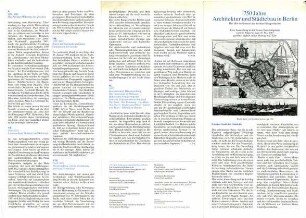 Faltblatt: 750 Jahre Architektur und Städtebau in Berlin, IBA-Ausstellung 1987