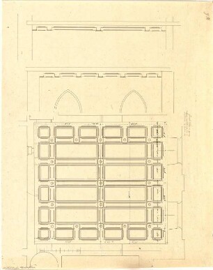 Gärtner, Friedrich von; München; Wittelsbacherpalast - Plafond (Ansicht, Schnitte)