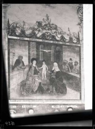 Stadtkirche; Wandgemälde, Anna selbdritt vor der Restaurierung