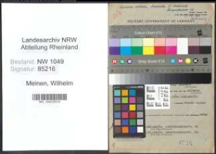 Entnazifizierung Wilhelm Meinen , geb. 22.08.1907 (Architekt)
