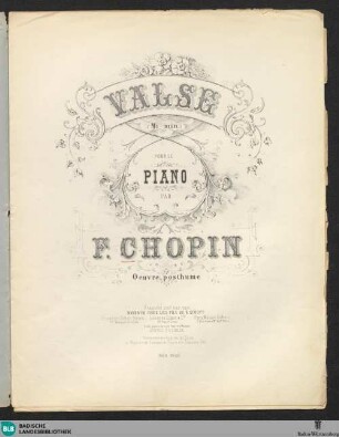 Valse (Mi-min.) : oeuvre posthume