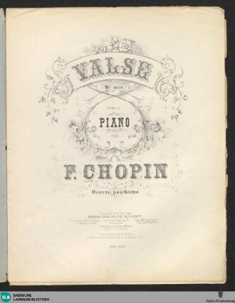 Valse (Mi-min.) : oeuvre posthume