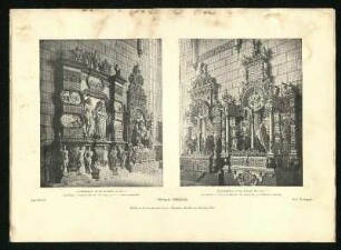 Öhringen, Stiftskirche. Grabdenkmäler. Innenansichten.