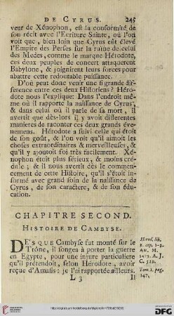Chapitre second: Histoire de Cambyse