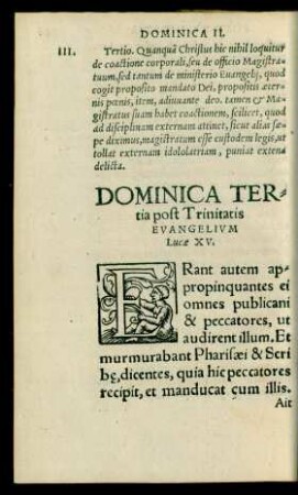 Dominica Tertia post Trinitatis ...