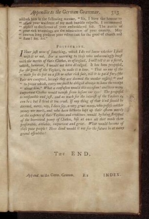 Appendix to the German Grammar. - Postscript.