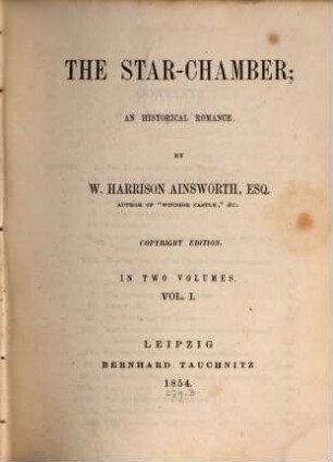 The star-chamber : an historical romance. 1