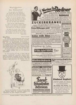 "Ja mei, Herr Nachbar! I mein, wenn man Ihnen mal Blutegel ansetzen tät, verhungern müßten's alle ..."