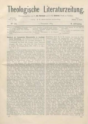 553-559 [Rezension] Zöckler, Otto (Hrsg.), Handbuch der theologischen Wissenschaften in encyklopädischer Darstellung mit besonderer Rücksicht auf die Entwicklungsgeschichte der einzelnen Disziplinen. 2. Halbbd