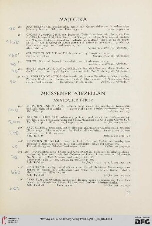 Meissener Porzellan (Nr. 405-546)
