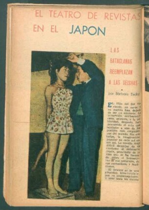 El teatro de revista en el Japón : Las bataclanas reemplazan a las geishas