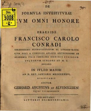 De formula investiturae cum omni honore