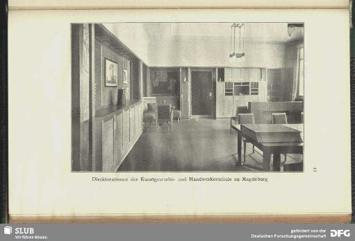 Direktorzimmer der Kunstgewerbe- und Handwerkerschule zu Magdeburg