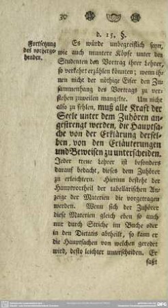 d. 15. [16.] §. Fortsetzung des vorhergehenden