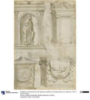 Vier Grabmonumente aus der Sammlung Cesi