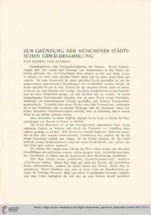 2: Zur Gründung der Münchener städtischen Gemäldesammlung