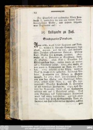 15. Leibgarde zu Fuß.