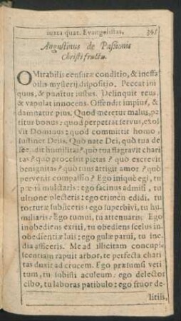 Augustinus de Passionis Christi fructu.
