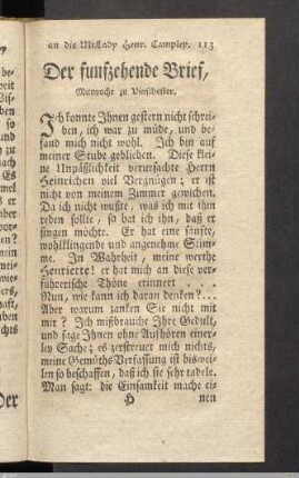 Der fünfzehende Brief
