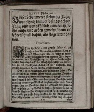 [Leichenpredigt] Textus Psalm 90/ II.