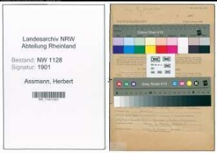 Entnazifizierung Herbert Assmann , geb. 01.08.1921 (Polizist)