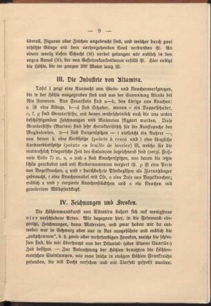 III. Die Industrie von Altamira.