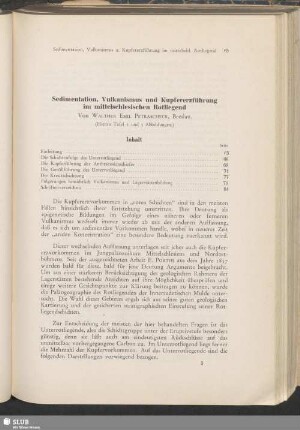 Sedimentation, Vulkanismus und Kupfererzführung im mittelschlesischen Rotliegend