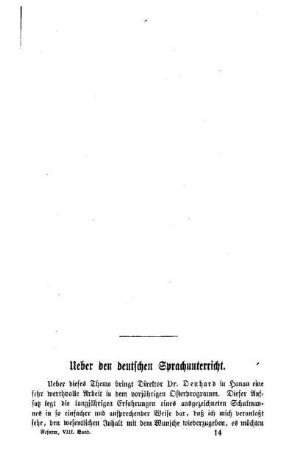 Ueber den deutschen Sprachunterricht
