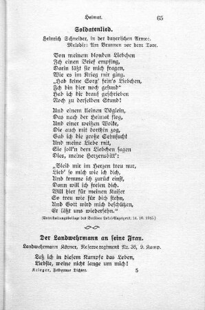 Soldatenlied.