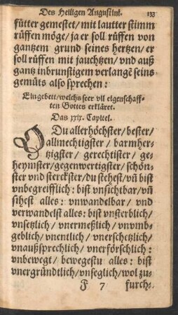 Ein gebett/ welchs seer vil eigenschafften Gottes erkläret. Das xxix. Capitel.