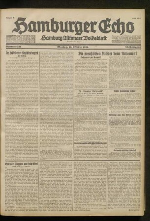 Hamburger Echo ; [...] ; Abend-Ausgabe