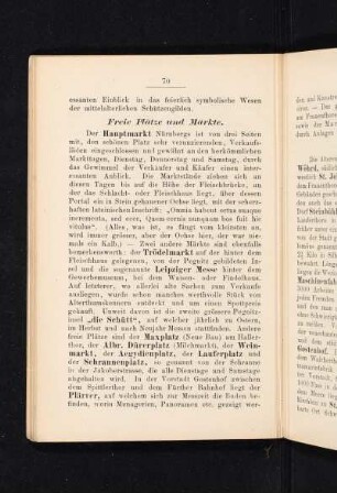 Freie Plätze und Märkte.