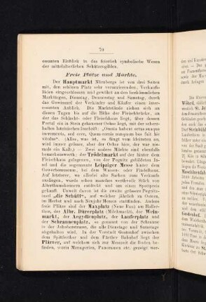Freie Plätze und Märkte.
