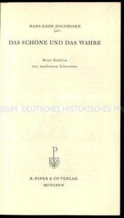 Aufsatzsammlung über die moderne deutsche Literatur