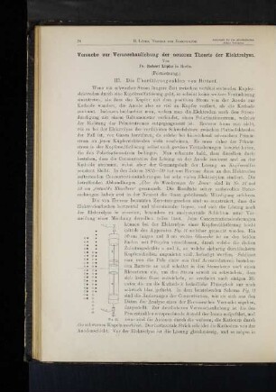Versuche zur Veranschaulichung der neueren Theorie der Elektrolyse.