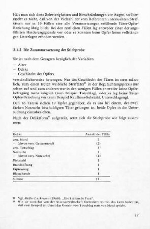 2.1.2 Die Zusammensetzung der Stichprobe