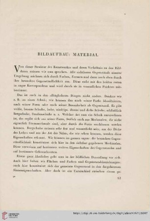 Bildaufbau: Material