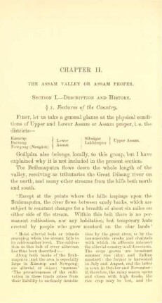Chapter II. The Assam Valley of Assam proper