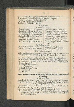 Neue Norddeutsche Fluß-Dampfschifffahrts-Gesellschaft Hamburg.