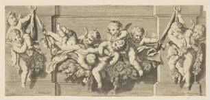 Putti auf Feston turnend