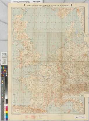 Deutschland Luftnavigationskarte 1938 1: 2 000 000 98 x 100 Reichsluftfahrtministerium Druck: Berliner Lithographisches Institut