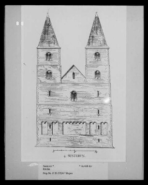 Aufriß der Kirche in Susteren