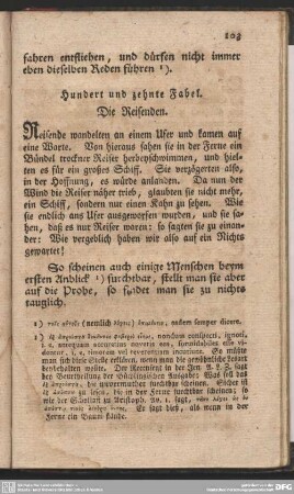 Hundert und zehnte Fabel. Die Reisenden