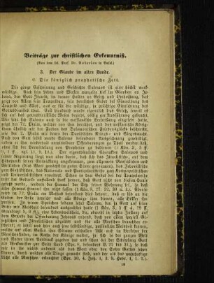 Beiträge zur christlichen Erkenntniß