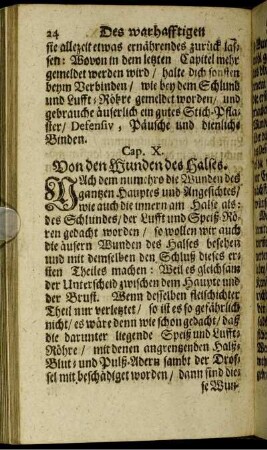 Cap. X. Von den Wunden des Halses