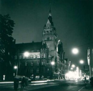 Berlin bei Nacht. Rathaus Steglitz