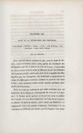 Chapitre XIV. Suite de la géographie des provinces. De la Bisaye. - ...