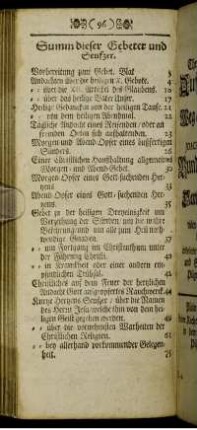 Summ dieser Gebeter und Seufzer.