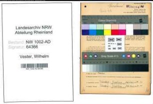 Entnazifizierung Wilhelm Vester, geb. 05.05.1910 (Kraftfahrer)