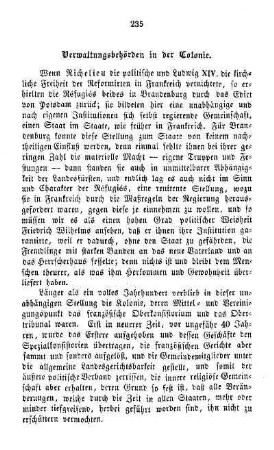Verwaltungsbehörden in der Colonie